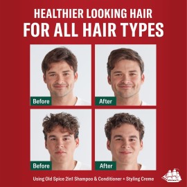 Old Spice No Crunch Crme, Hair Styling Crme for Men, Low Hold with Low Shine, 2.22 oz