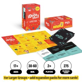 Dios Mio! Latino Party Game - 275 English y Espanol Cards for Latinos, Ages 17+ and 2+ Players | 275 cartas en ingls y espaol para Latinos, mayores de 17 aos y 2+ jugadores Dios Mio! Latino Party Game - 275 English y Espanol Cards for Latinos, Ages 17+ and 2+ Players | 275 cartas en ingls y espaol para Latinos, mayores de 17 aos y 2+ jugadores