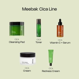 Meebak Cica Cleansing Water Pads | Makeup Remover Pads | Face Cleansing Wipes | Exfoliation Toner Pad | Hydrating & Toning for Sensitive Skin - 80ct Meebak Cica Cleansing Water Pads | Makeup Remover Pads | Face Cleansing Wipes | Exfoliation Toner Pad | Hydrating & Toning for Sensitive Skin - 80ct