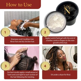 LOC N GEL Extra Hold Hair Styling Gel 16 oz - For Twists, Braids, Locs & Edges - Non-Flaking, Alcohol-Free, Aloe
