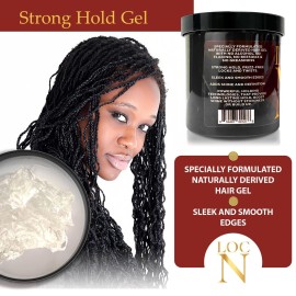 LOC N GEL Extra Hold Hair Styling Gel 16 oz - For Twists, Braids, Locs & Edges - Non-Flaking, Alcohol-Free, Aloe