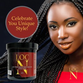 LOC N GEL Extra Hold Hair Styling Gel 16 oz - For Twists, Braids, Locs & Edges - Non-Flaking, Alcohol-Free, Aloe
