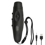 ZHT Electronic Whistles for Referees with USB Charging, 3 Tone High Volume Emergency Whistle for Coaches Teacher, Outdoor Safety Whistles with Lanyard- Black Color