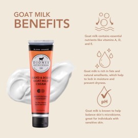 Dionis Goat Milk Skincare 3.3oz Blood Orange Hand & Body Cream - Travel Size Hand Lotion For Hydrating & Moisturizing Dry Skin - Cruelty Free Cream Made In The USA - Paraben Free Formula Dionis Goat Milk Skincare 3.3oz Blood Orange Hand & Body Cream - Travel Size Hand Lotion For Hydrating & Moisturizing Dry Skin - Cruelty Free Cream Made In The USA - Paraben Free Formula