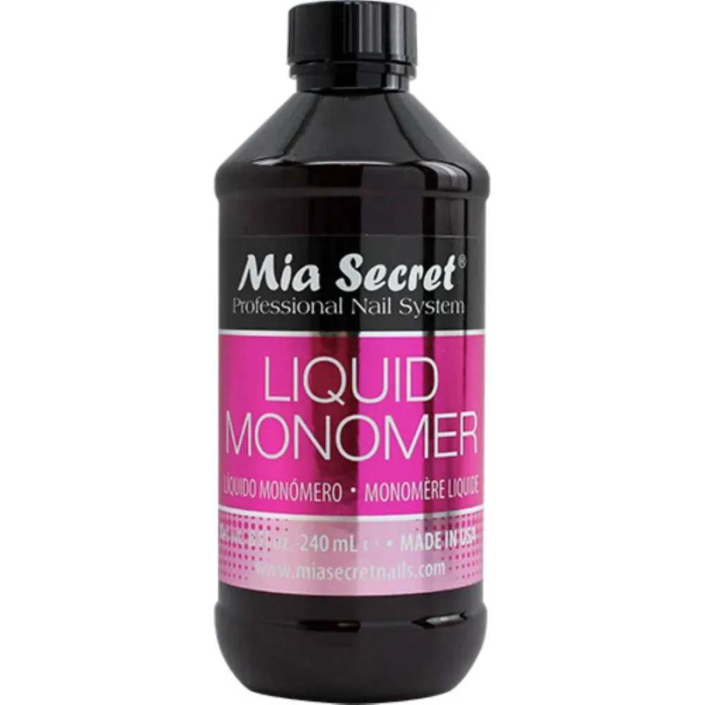 Mia Secret Liquid Monomer 8 oz. Professional Acrylic Nail System - MMA FREE - Made in the USA Mia Secret Liquid Monomer 8 oz. Professional Acrylic Nail System - MMA FREE - Made in the USA