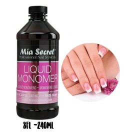 Mia Secret Liquid Monomer 8 oz. Professional Acrylic Nail System - MMA FREE - Made in the USA Mia Secret Liquid Monomer 8 oz. Professional Acrylic Nail System - MMA FREE - Made in the USA