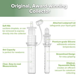 Haakaa Silicone Colostrum Collectors Set with Clear PP Storage Case 4 ml, 6 PK Haakaa Silicone Colostrum Collectors Set with Clear PP Storage Case 4 ml, 6 PK