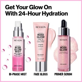 Revlon PhotoReady Face Gloss Rose Glow Primer, Makeup for All Skin Types, Hydrates, Illuminates & Moisturizes, Infused with Glycerin & Olive Oil Extract, 80% Water, 1 Fl Oz Revlon PhotoReady Face Gloss Rose Glow Primer, Makeup for All Skin Types, Hydrates, Illuminates & Moisturizes, Infused with Glycerin & Olive Oil Extract, 80% Water, 1 Fl Oz
