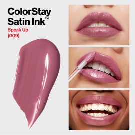 Revlon ColorStay Satin Ink Liquid Lipstick, Longwear Rich Lip Colors, Formulated with Black Currant Seed Oil, 009 Speak Up, 0.17 fl oz Revlon ColorStay Satin Ink Liquid Lipstick, Longwear Rich Lip Colors, Formulated with Black Currant Seed Oil, 009 Speak Up, 0.17 fl oz
