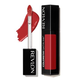 Revlon ColorStay Satin Ink Liquid Lipstick, Longwear Rich Lip Colors, Formulated with Black Currant Seed Oil, 018 Fired Up, 0.17 fl oz