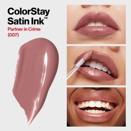 Revlon Liquid Lipstick, Face Makeup, ColorStay Satin Ink, Longwear Rich Lip Colors, Formulated with Black Currant Seed Oil, 007 Partner in Crime, 0.17 Fl Oz Revlon Liquid Lipstick, Face Makeup, ColorStay Satin Ink, Longwear Rich Lip Colors, Formulated with Black Currant Seed Oil, 007 Partner in Crime, 0.17 Fl Oz