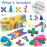 Clixo Rainbow 42 Piece Pack. Flexible Imagination Boosting Magnetic Building Toy. Modular Designs for Hours of STEM Play. Kids Basket Stuffer Gift. Multi-Sensory Magnet Toy, Travel Friendly. Ages 4-99