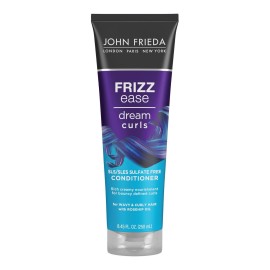 John Frieda Frizz Ease Dream Curls Conditioner, Hydrates and Defines Curly, Wavy Hair, Helps Control Frizz, SLS/SLES Sulfate Free, Enhances Natural Curls, 8.45 Fluid Ounces John Frieda Frizz Ease Dream Curls Conditioner, Hydrates and Defines Curly, Wavy Hair, Helps Control Frizz, SLS/SLES Sulfate Free, Enhances Natural Curls, 8.45 Fluid Ounces