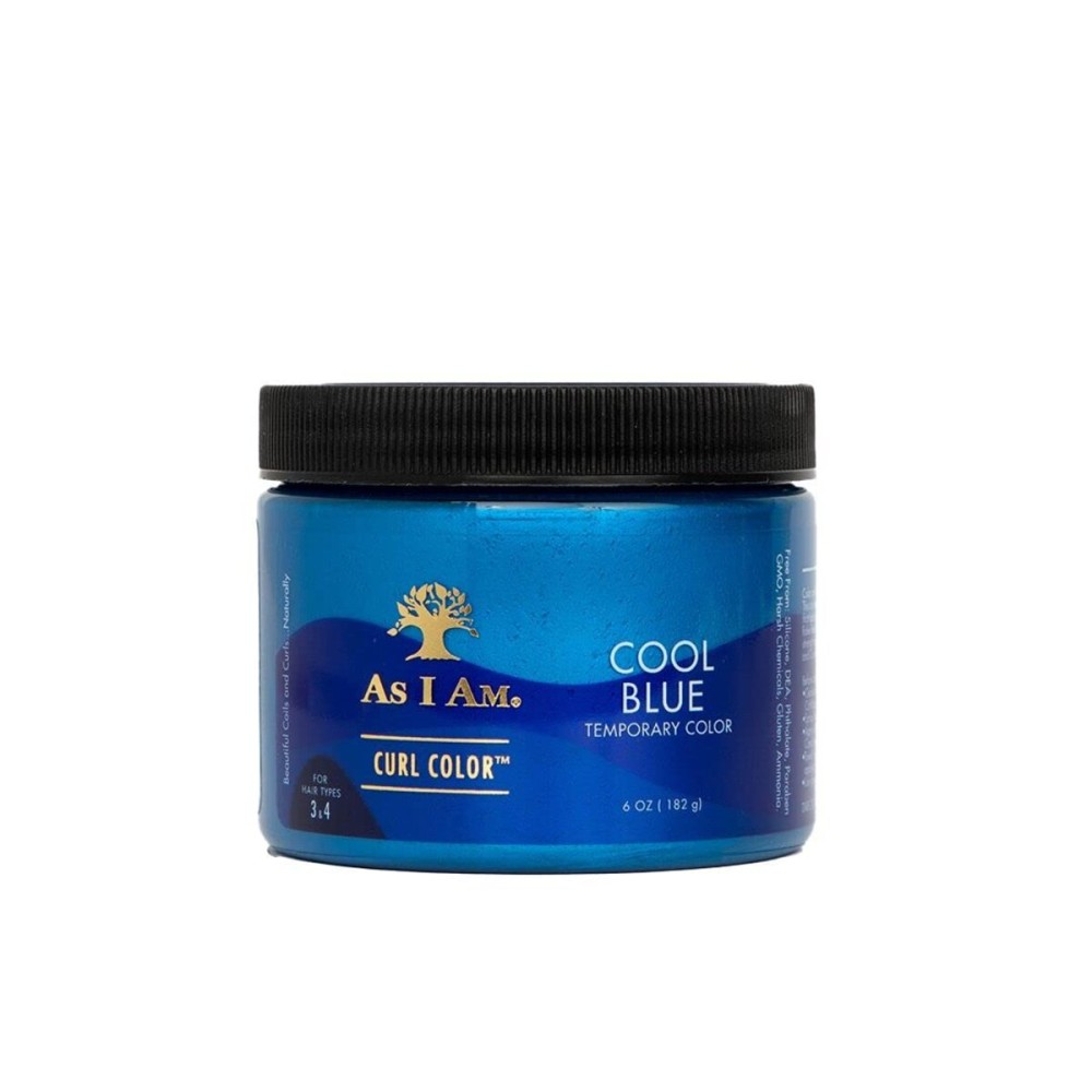 As I Am Curl Color - Cool Blue - 6 oz - Color & Curling Gel - Temporary - Medium Hold - with Jamaican Black Castor Oil, Ceramides, & Betaine - Vegan & Cruelty Free