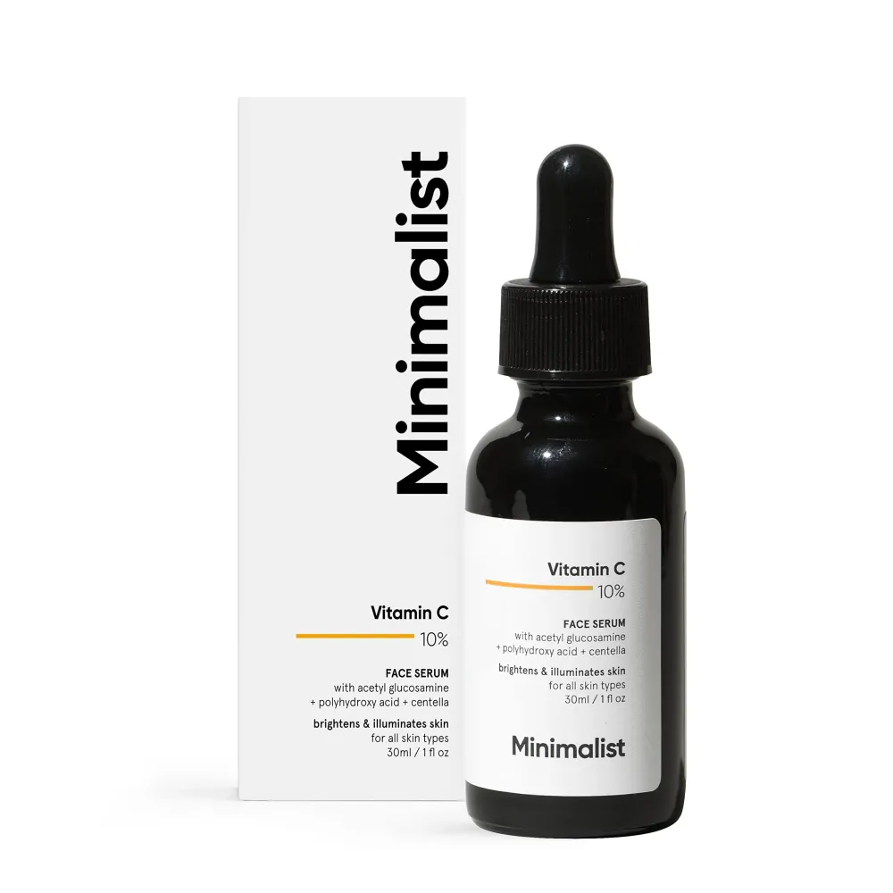 Minimalist 10% Vitamin C Serum for Brightening | Improves Hydration | For All Skin Types | For Women & Men | 1 Fl Oz / 30 ml