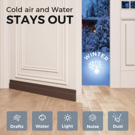 GroTheory 2 Pack Door Draft Stopper, Under Door Draft Blocker, Soundproof Door Sweep Weather Stripping for Doors, 39 L x 2 W Brown, Home Improvement for New Home GroTheory 2 Pack Door Draft Stopper, Under Door Draft Blocker, Soundproof Door Sweep Weather Stripping for Doors, 39 L x 2 W Brown, Home Improvement for New Home