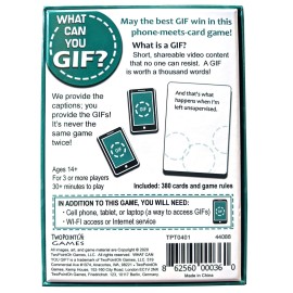 What Can You GIF? The Hilarious Funny Card Game For GIF Lovers - Games and Gift for Adults, Teens & Tweens - 3-12 Players by TwoPointOh Games