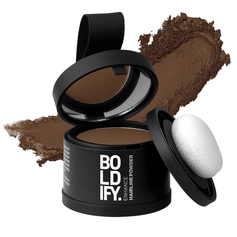 BOLDIFY Hairline Powder - Root Touch Up Hair Color for Gray Coverage - Bald Spot Concealing Hair Powder for Women & Men - 48-Hour Stain-Proof - Light Brown BOLDIFY Hairline Powder - Root Touch Up Hair Color for Gray Coverage - Bald Spot Concealing Hair Powder for Women & Men - 48-Hour Stain-Proof - Light Brown