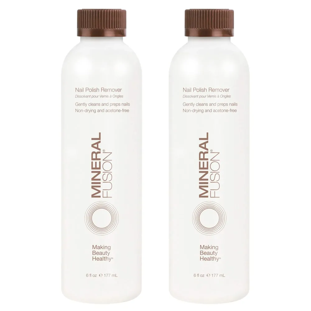 Mineral Fusion Acetone Free Nail Polish Remover, Gentle, Non-Drying, Regular & Gel Polish, 6 fl oz (2 Pack), Vegan & Cruelty-Free Nail Care for Women and Men Mineral Fusion Acetone Free Nail Polish Remover, Gentle, Non-Drying, Regular & Gel Polish, 6 fl oz (2 Pack), Vegan & Cruelty-Free Nail Care for Women and Men