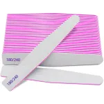 Professional Nail Files, Emery Board Nail File for Natural Nails 100/180/240 Grit Nail Files for Acrylic Nails 12pcs Fine Grit Nail File Manicure Tools Coarse Fingernail Files (180/240 Grit)