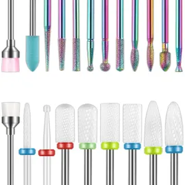 Depvko 21pcs Nail Drill Bits Sets, 3/32 Inch Diamond Cuticle Electric Nail File and Ceramic Acrylic Gel Nail Bit Kit, Acrylic Nail Art Tools, Carbide Remover Bits for Manicure Pedicure, Home Salon Depvko 21pcs Nail Drill Bits Sets, 3/32 Inch Diamond Cuticle Electric Nail File and Ceramic Acrylic Gel Nail Bit Kit, Acrylic Nail Art Tools, Carbide Remover Bits for Manicure Pedicure, Home Salon