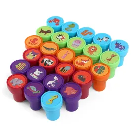 26Pcs Zoo Animal Stamps for Kids, Self Inking Stam..