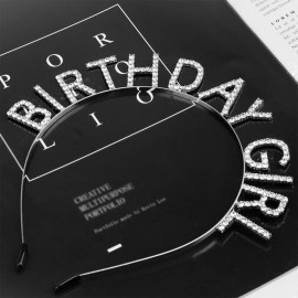 AOPRIE Birthday Girl Headband Birthday Tiara for Women Girls Happy Birthday Princess Crown Rhinestone Happy Birthday Accessories, Silver AOPRIE Birthday Girl Headband Birthday Tiara for Women Girls Happy Birthday Princess Crown Rhinestone Happy Birthday Accessories, Silver