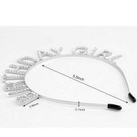 AOPRIE Birthday Girl Headband Birthday Tiara for Women Girls Happy Birthday Princess Crown Rhinestone Happy Birthday Accessories, Silver AOPRIE Birthday Girl Headband Birthday Tiara for Women Girls Happy Birthday Princess Crown Rhinestone Happy Birthday Accessories, Silver