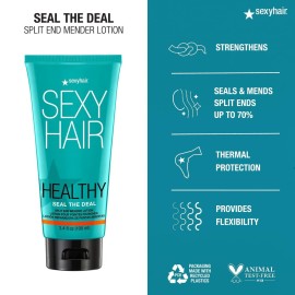 SexyHair Healthy Seal the Deal Split End Mender Lotion, 3.4 Oz, Mends Split Ends, All Hair Types SexyHair Healthy Seal the Deal Split End Mender Lotion, 3.4 Oz, Mends Split Ends, All Hair Types