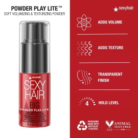 SexyHair Big Powder Play Lite Soft Volumizing & Texturizing Powder, 0.4 Oz | Up to 50% More Volume | Lightweight Powder | Invisible