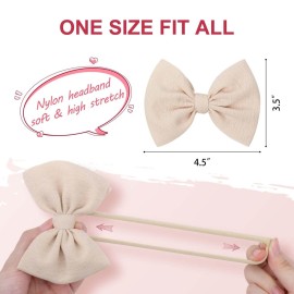 YanJie 3 Pcs Soft Headbands Baby Girls Nylon Headband with Hair Bow Hairbands Hair Accessories for Newborn Infant Toddler Kids YanJie 3 Pcs Soft Headbands Baby Girls Nylon Headband with Hair Bow Hairbands Hair Accessories for Newborn Infant Toddler Kids