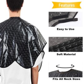YELEGAI Waterproof unisex-adult Hair Dye Cape,Short Comb-Out Capes for Hair Stylist,Makeup Apron for Hair Color,Bleach,Shampoo and More