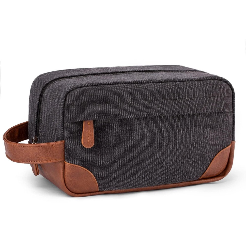 Vorspack Toiletry Bag Hanging Dopp Kit for Men Water Resistant Canvas Shaving Bag with Large Capacity for Travel - Dark Grey Vorspack Toiletry Bag Hanging Dopp Kit for Men Water Resistant Canvas Shaving Bag with Large Capacity for Travel - Dark Grey