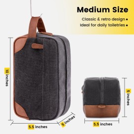 Vorspack Toiletry Bag Hanging Dopp Kit for Men Water Resistant Canvas Shaving Bag with Large Capacity for Travel - Dark Grey Vorspack Toiletry Bag Hanging Dopp Kit for Men Water Resistant Canvas Shaving Bag with Large Capacity for Travel - Dark Grey