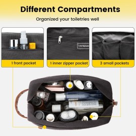 Vorspack Toiletry Bag Hanging Dopp Kit for Men Water Resistant Canvas Shaving Bag with Large Capacity for Travel - Dark Grey Vorspack Toiletry Bag Hanging Dopp Kit for Men Water Resistant Canvas Shaving Bag with Large Capacity for Travel - Dark Grey