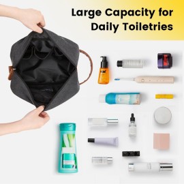 Vorspack Toiletry Bag Hanging Dopp Kit for Men Water Resistant Canvas Shaving Bag with Large Capacity for Travel - Dark Grey Vorspack Toiletry Bag Hanging Dopp Kit for Men Water Resistant Canvas Shaving Bag with Large Capacity for Travel - Dark Grey