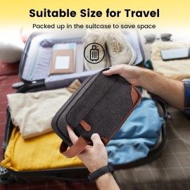 Vorspack Toiletry Bag Hanging Dopp Kit for Men Water Resistant Canvas Shaving Bag with Large Capacity for Travel - Dark Grey Vorspack Toiletry Bag Hanging Dopp Kit for Men Water Resistant Canvas Shaving Bag with Large Capacity for Travel - Dark Grey