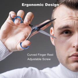 Haircut Scissors Kit, 11 Pcs Professional Set - Haircut, Thinning Scissors, Neck Duster Brush, Comb, Barber Cape, Hair Clips, Hairdressing Shears for Barber and Home Haircut Scissors Kit, 11 Pcs Professional Set - Haircut, Thinning Scissors, Neck Duster Brush, Comb, Barber Cape, Hair Clips, Hairdressing Shears for Barber and Home