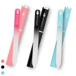 3 Pack Crystal Glass Finger Nail File with Case for Natural Nail Professional Glass Nail File for Unisex, Portable Crystal Nail File with Case Czech Glass File Double-Sided for Natural & Acrylic Nails
