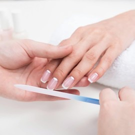 3 Pack Crystal Glass Finger Nail File with Case for Natural Nail Professional Glass Nail File for Unisex, Portable Crystal Nail File with Case Czech Glass File Double-Sided for Natural & Acrylic Nails