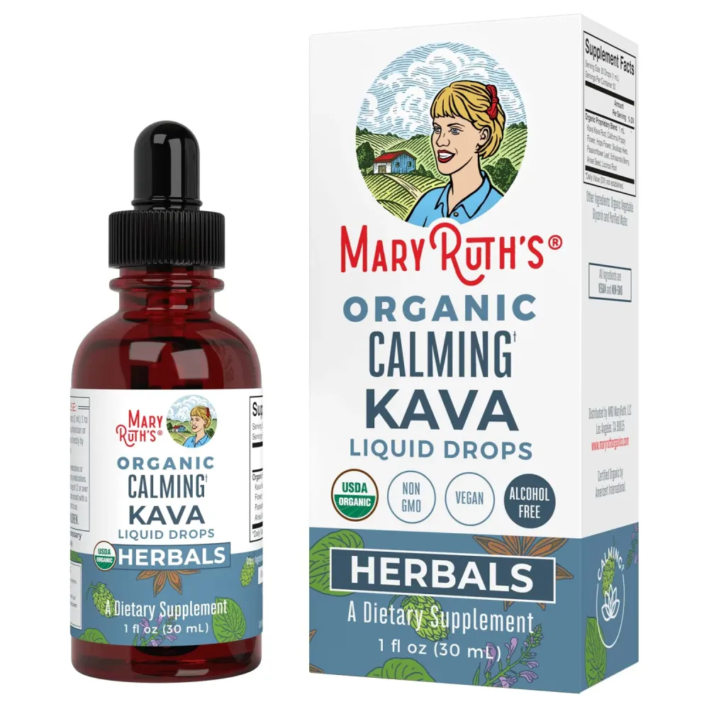MaryRuth Organics, Herbal Supplement Drop, Calmness & Relaxation, Pack of 1, USDA Kava Root, Sugar/Gluten Free, Support Sleep, Calm & Stress Relief, Vegan, Non-GMO, 30 Servings MaryRuth Organics, Herbal Supplement Drop, Calmness & Relaxation, Pack of 1, USDA Kava Root, Sugar/Gluten Free, Support Sleep, Calm & Stress Relief, Vegan, Non-GMO, 30 Servings