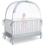 L RUNNZER Pop Up Crib Tent Canopy - Keep Baby from Climbing Out (55.2 L x 27.6 W x 51.6 H)