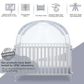 L RUNNZER Pop Up Crib Tent Canopy - Keep Baby from Climbing Out (55.2 L x 27.6 W x 51.6 H) L RUNNZER Pop Up Crib Tent Canopy - Keep Baby from Climbing Out (55.2 L x 27.6 W x 51.6 H)