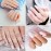 Yokilly Nail Forms for Acrylic Nails, 500PCS Nail Forms for Polygel Nail Tips Guide, Nail Forms For Builder Gel, Nail Forms Roll for Salon Nail Former Stickers with Numbers Marked for Nail Art DIY