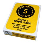 MATCH 5 TRIVIA Game - Answer Matching Game for Family, Friends or a Party. Great for Holidays. 3 or More Players.