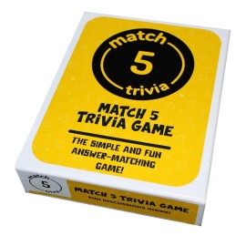 MATCH 5 TRIVIA Game - Answer Matching Game for Family, Friends or a Party. Great for Holidays. 3 or More Players.