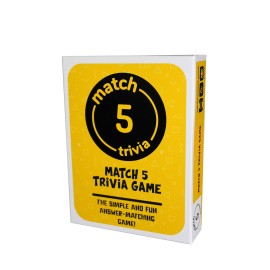 MATCH 5 TRIVIA Game - Answer Matching Game for Family, Friends or a Party. Great for Holidays. 3 or More Players.