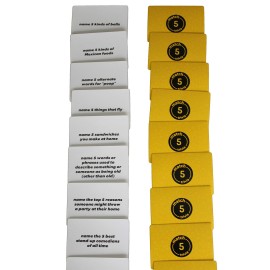 MATCH 5 TRIVIA Game - Answer Matching Game for Family, Friends or a Party. Great for Holidays. 3 or More Players.