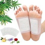 100Pads Natural Bamboo Vinegar Ginger Powder Foot Pads | Deep Cleansing Foot Paches for Stress Relief, Better Sleep Suitable for Travel or Home Use