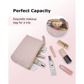 BAGSMART Small Cosmetic Bag, Elegant Roomy Makeup Bags,lipstick pouch,Zipper Pouch,Great Gifts for Women,Travel Waterproof Toiletry Bag Accessories Organizer Gifts (Pink-1 pcs) BAGSMART Small Cosmetic Bag, Elegant Roomy Makeup Bags,lipstick pouch,Zipper Pouch,Great Gifts for Women,Travel Waterproof Toiletry Bag Accessories Organizer Gifts (Pink-1 pcs)
